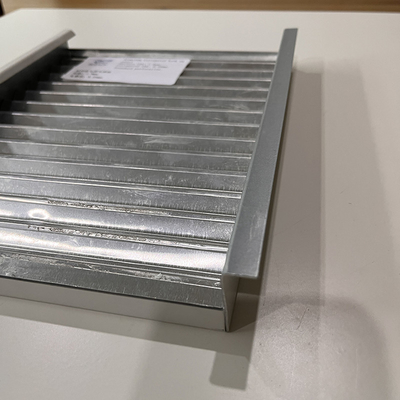 1.0mm Aluminium Metal Ceiling Corrugated Hook On Panel Dengan Perforasi Standar